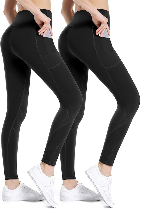 High Waisted Tummy Control Leggings-Yoga-Pants with Pockets Leggings for Women Workout Squat Proof Tights